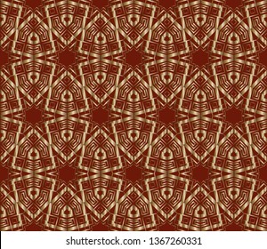 Gold and colored texture. Retro elegant flourishes ornamental frame design and pattern background. Seamless illustration for design. brown color, brown pattern 