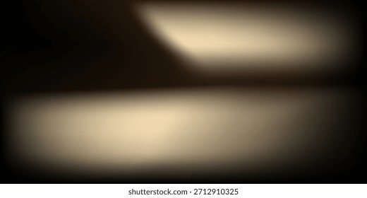 pared de fondo de color dorado con pantalla de piso de punto de luz, telón de fondo dorado con iluminación de pared, maqueta para presentación, representación 3D

