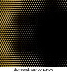 Gold comic pop-art halftone background vector