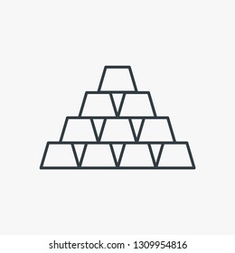 Gold concept line icon. Simple element illustration. Gold concept outline symbol design. Can be used for web and mobile UI/UX . Modern vector style