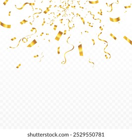 Gold confetti abstract border frame, Bright festive tinsel of gold color. Valentine’s Day, Birthday, Holiday, New Year, Carnival festivity, confetti,