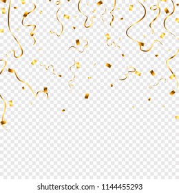 Gold confetti background Vector illustrations
