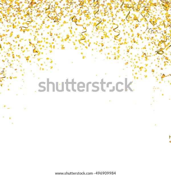 Gold Confetti Background Your Design Vector Stock Vector (Royalty Free