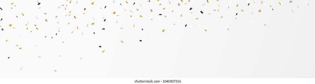 Gold confetti banner 