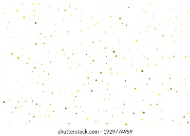 Gold Confetti Bokeh. Tiny Round Creative. Yellow Bubble Bokeh. Orange Falling Xmas. Golden Glitter Sparkle. Texture Vector. Gold Carnival Bokeh. Birthday Circle.