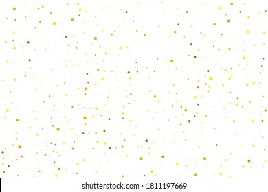 El Confeti De Oro Celebra. Pequeña Ronda Creativa. Círculo de burbujas amarillas. Vector De Caída Naranja. Deslumbrante dorado. Textura creativa. Explosión del Carnaval de Oro. Bokeh de cumpleaños.