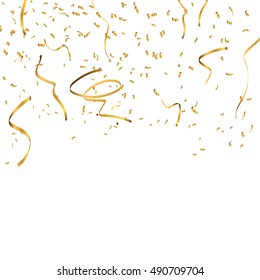 Gold confetti celebration