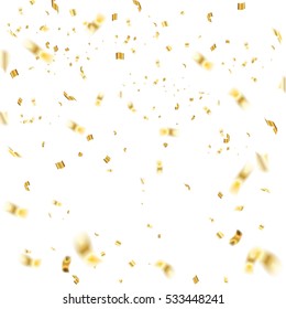 Gold confetti celebration