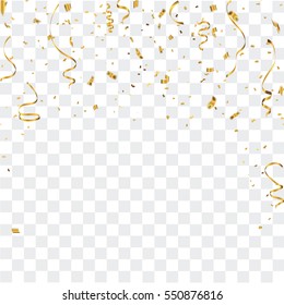 Gold confetti celebration - Shutterstock ID 550876816