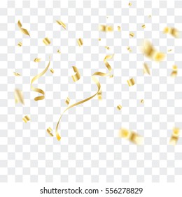 Gold confetti celebration