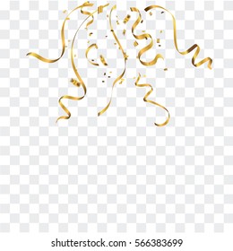 Gold confetti celebration