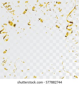 Gold confetti celebration