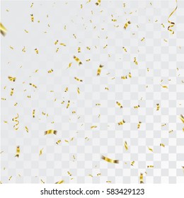 Gold confetti celebration
