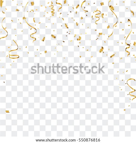 Gold confetti celebration
