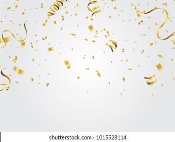 Abstract Background Party Celebration Gold Confetti Stock Vector ...