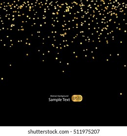 Gold confetti celebration background