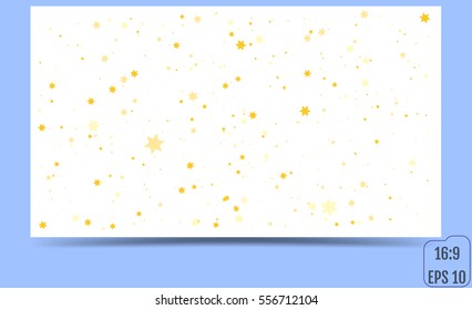 Gold Confetti celebration, Falling golden abstract decoration for party, birthday celebrate, anniversary or event, festive. Festival decor. Vector illustration