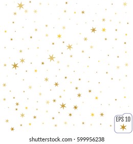 Gold Confetti celebration, Falling golden abstract decoration for party, birthday celebrate, anniversary or event, festive. Festival decor. Vector illustration. For your business.