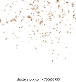 Gold confetti celebration isolated on white. Festive background. And also includes EPS 10 vector