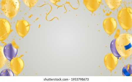Gold confetti celebration. New year, birthday, valentines day  