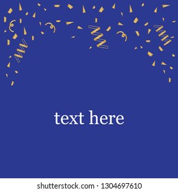 Gold confetti celebration. Confetti vector background. Festive vector 