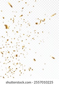 Gold confetti celebrations and party banner, design element background