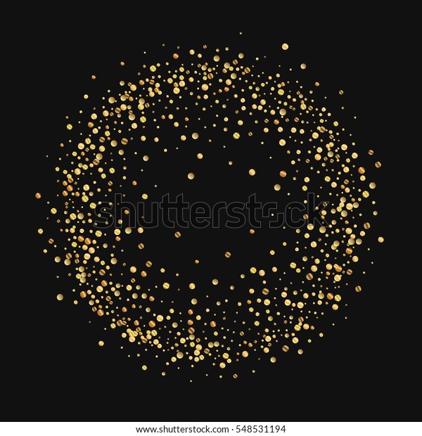 Gold Confetti Circle Frame Gold Confetti Stock Vector (Royalty Free ...