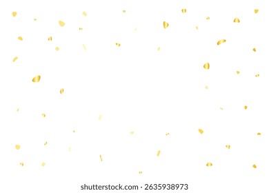 Gold Confetti Explosion on White Background for Festive Celebrations. Vector Illustration