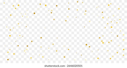 Gold Confetti Falling on White Background for Festive Celebrations. Vector Illustration