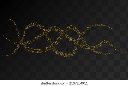 Fondo transparente del vector dorado de Confetti dorado. Patrón de brillo del papel. Luminoso fondo artístico de Polka. Diseño de la secuencia de novias.
