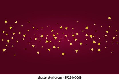 Gold Confetti Holiday Burgundy Background. Golden Shine Backdrop. Yellow Dust Art Texture. Sequin Happy Postcard.