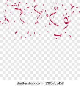 Gold confetti isolated. vector illustration