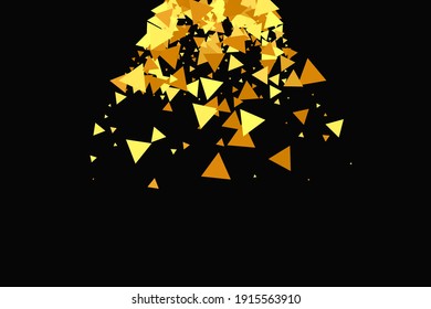 Gold Confetti on Red. Isolated Golden Dust Particles. Foil Border. Geometric Anniversary Backdrop. Fluid Birthday Card. Random Bridal Backdrop. Vector Round Bokeh. Abstract Iridescent Background.