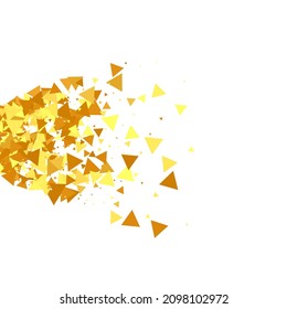 Gold Confetti on Red. Isolated Golden Dust Particles. Vector Round Bokeh. Abstract Iridescent Background. Fluid Birthday Card. Random Bridal Backdrop. Foil Border. Geometric Anniversary Backdrop.