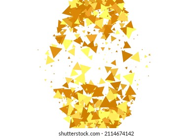 Gold Confetti on Red. Isolated Golden Dust Particles. Foil Border. Geometric Anniversary Backdrop. Fluid Birthday Card. Random Bridal Backdrop. Vector Round Bokeh. Abstract Iridescent Background.