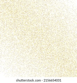 Gold Confetti on Red. Isolated Golden Dust Particles. Vector Round Bokeh. Abstract Iridescent Background. Foil Border. Geometric Anniversary Backdrop. Fluid Birthday Card. Random Bridal Backdrop.