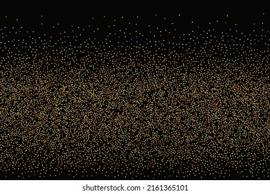 Gold Confetti on Red. Isolated Golden Dust Particles. Vector Round Bokeh. Abstract Iridescent Background. Fluid Birthday Card. Random Bridal Backdrop. Foil Border. Geometric Anniversary Backdrop.