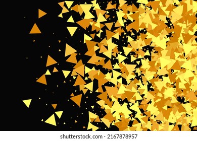 Gold Confetti on Red. Isolated Golden Dust Particles. Vector Round Bokeh. Abstract Iridescent Background. Foil Border. Geometric Anniversary Backdrop. Fluid Birthday Card. Random Bridal Backdrop.