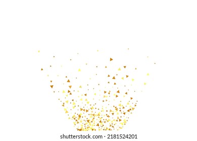 Gold Confetti on Red. Isolated Golden Dust Particles. Vector Round Bokeh. Abstract Iridescent Background. Fluid Birthday Card. Random Bridal Backdrop. Foil Border. Geometric Anniversary Backdrop.