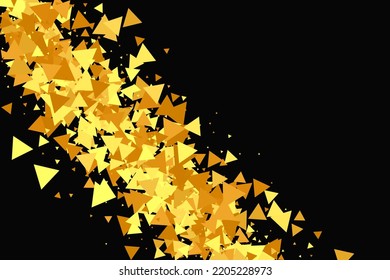 Gold Confetti on Red. Isolated Golden Dust Particles. Fluid Birthday Card. Random Bridal Backdrop. Vector Round Bokeh. Abstract Iridescent Background. Foil Border. Geometric Anniversary Backdrop.