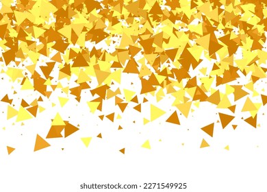 Gold Confetti on Red. Isolated Golden Dust Particles. Foil Border. Geometric Anniversary Backdrop. Fluid Birthday Card. Random Bridal Backdrop. Vector Round Bokeh. Abstract Iridescent Background.
