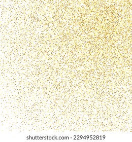 Gold Confetti on Red. Isolated Golden Dust Particles. Vector Round Bokeh. Abstract Iridescent Background. Foil Border. Geometric Anniversary Backdrop. Fluid Birthday Card. Random Bridal Backdrop.