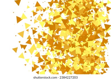 Gold Confetti on Red. Isolated Golden Dust Particles. Vector Round Bokeh. Abstract Iridescent Background. Foil Border. Geometric Anniversary Backdrop. Fluid Birthday Card. Random Bridal Backdrop.