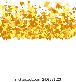 Gold Confetti on Red. Isolated Golden Dust Particles. Vector Round Bokeh. Abstract Iridescent Background. Fluid Birthday Card. Random Bridal Backdrop. Foil Border. Geometric Anniversary Backdrop.
