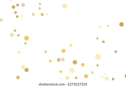 Gold confetti on a white background. Illustration of a drop of shiny particles. Decorative element. Luxury background for your design, cards, invitations, gift, vip.