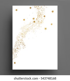 gold confetti polka dot background Size A4 vector illustration