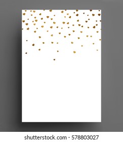 gold confetti polka dot background Size A4 vector illustration