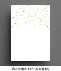 gold confetti polka dot background Size A4 vector illustration
