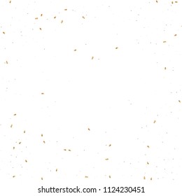  Gold confetti, ribbons. Falling glitter. Bokeh background. Abstract golden anniversary invitation template. Wedding concept card. Flying abstract particles. Explosion celebrate card.