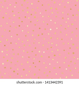 Gold Confetti Seamless Pattern - Festive gold confetti repeating pattern design
